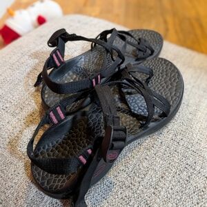 Chaco Black and Pink Women's Sandals